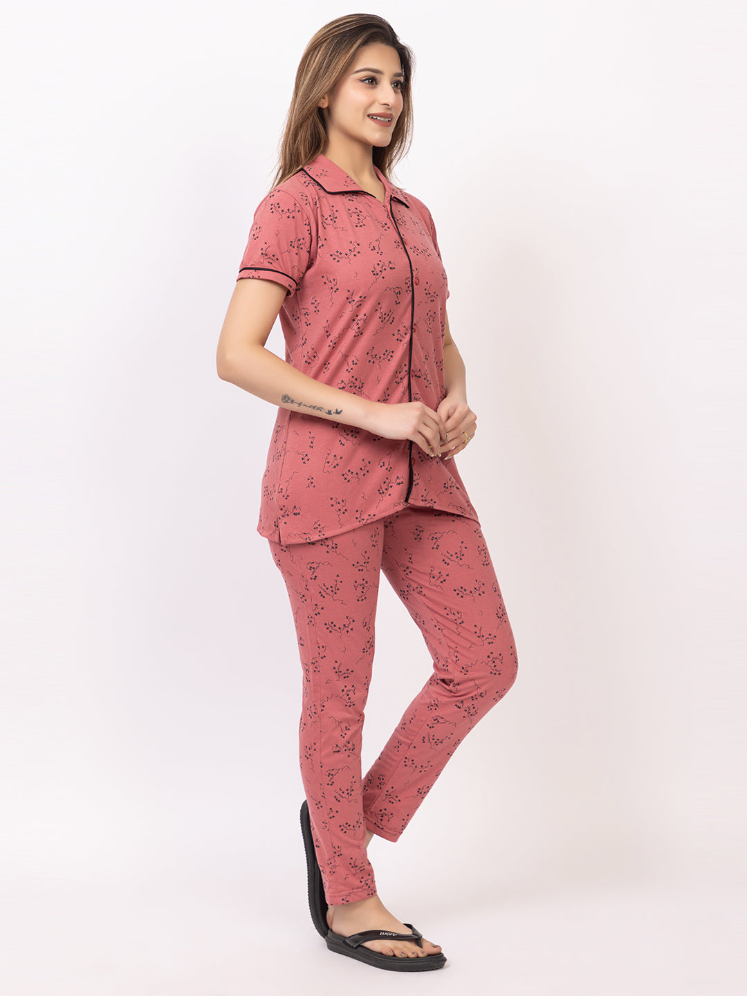 Women Summer Night Suit WN110 Peach