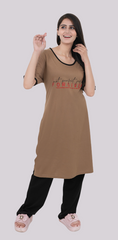 Women Summer Night Suit WN112 Camel