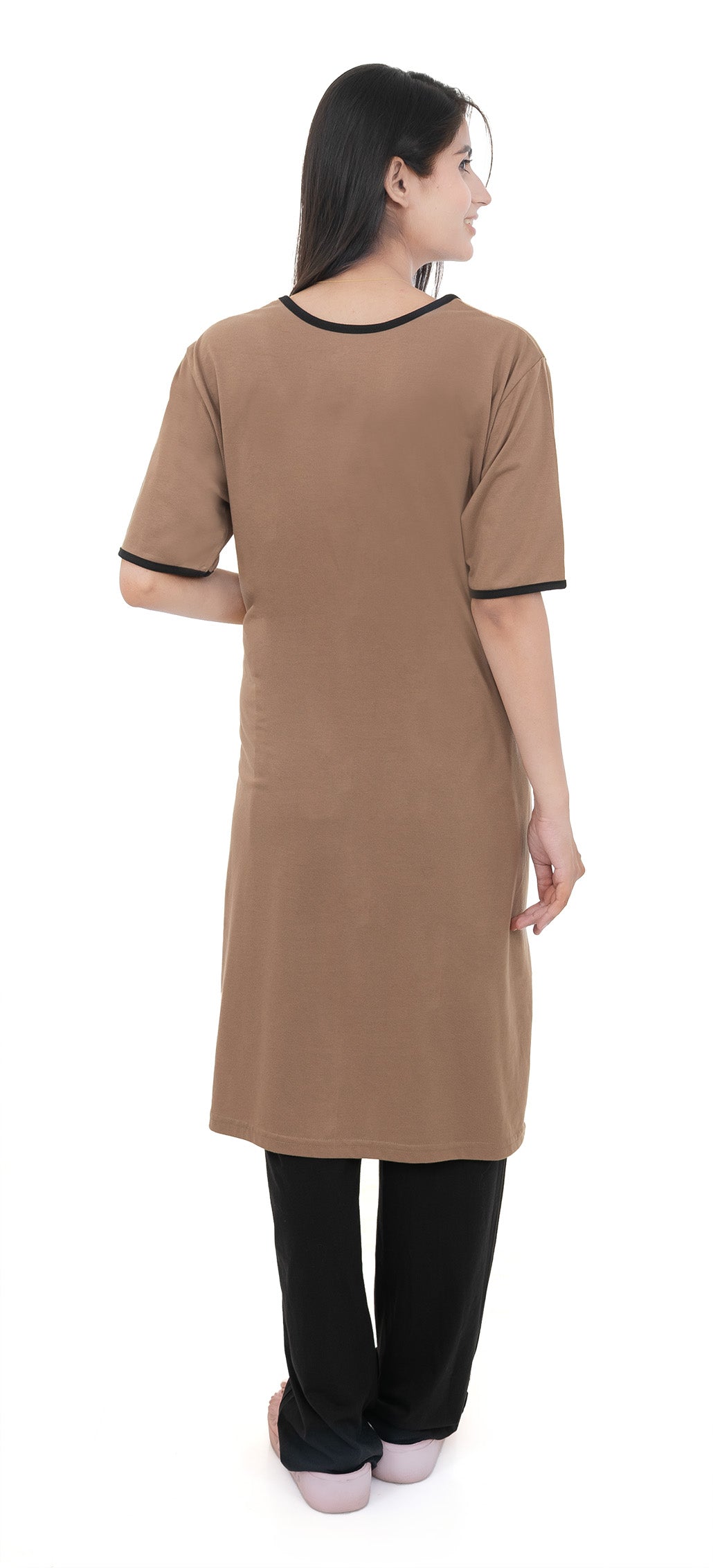 Women Summer Night Suit WN112 Camel