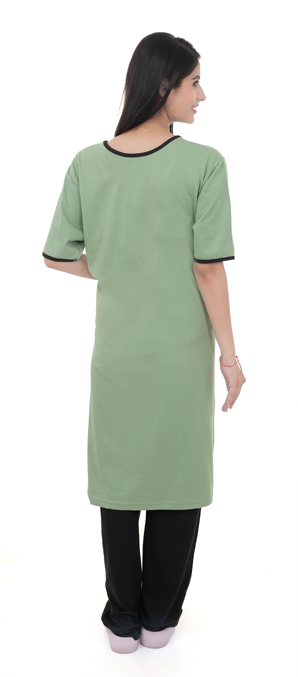 Women Summer Night Suit WN112 Light Green
