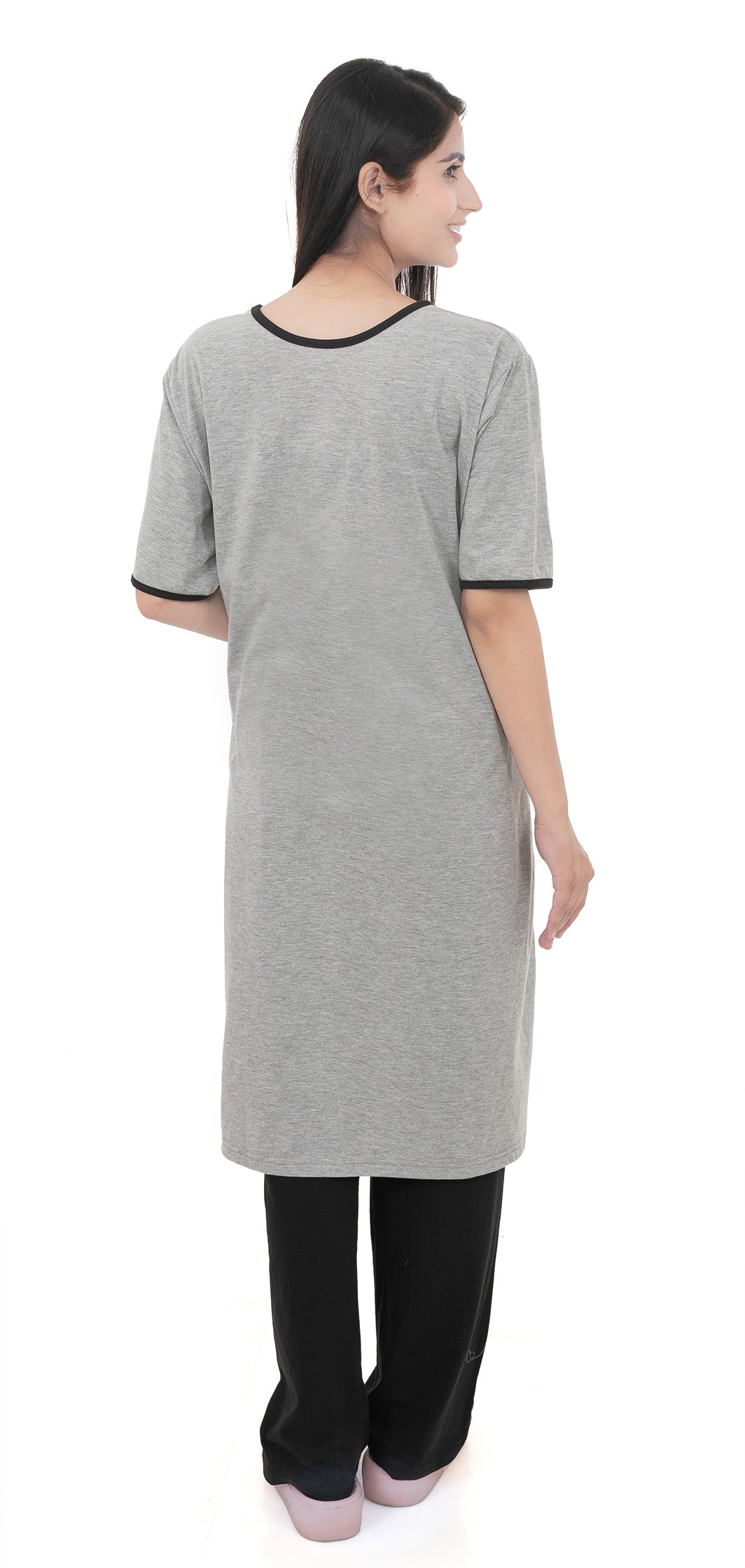 Women Summer Night Suit WN112 Light Grey