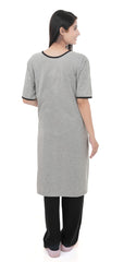 Women Summer Night Suit WN112 Light Grey