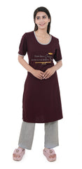 Women Summer Night Suit WN112 Wine