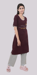 Women Summer Night Suit WN112 Wine