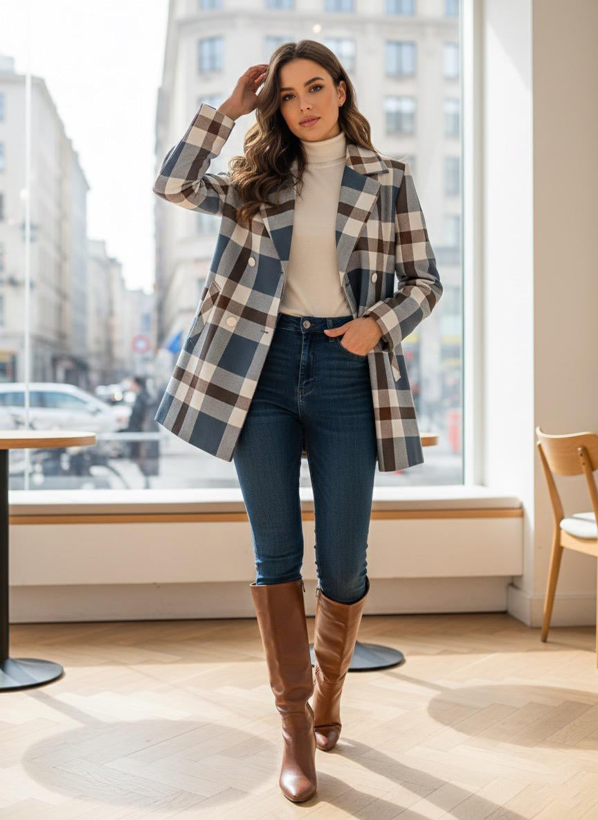 Women Cream Mustard Blazer